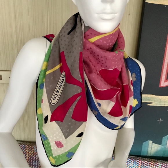 Tiffany & Co. Accessories - TIFFANY & CO Silk Foulard BIG BOLD BEAUTY 34” sq